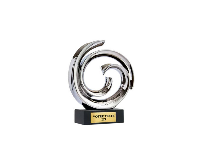 Trophee ceramique argent hauteur 30