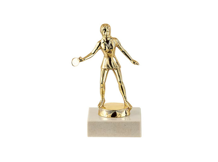 Trophee sujet plas or tdt h 12 cm