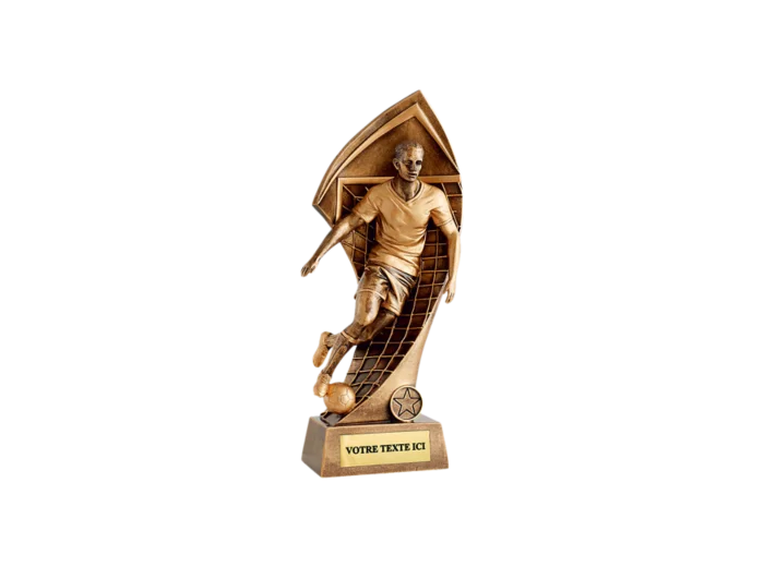 Trophee resine joueur foot 3d h.31cm