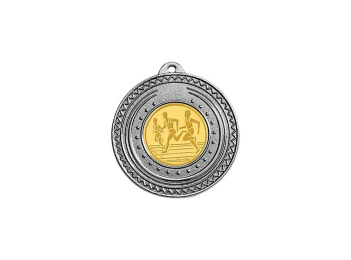 Medaille porte-centre fer argent 50mm