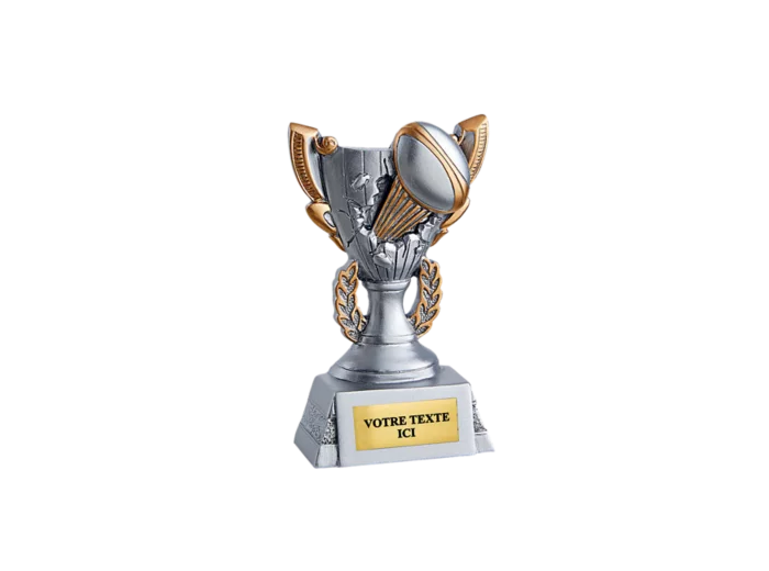 Trophee resine discip rugby h 11cm