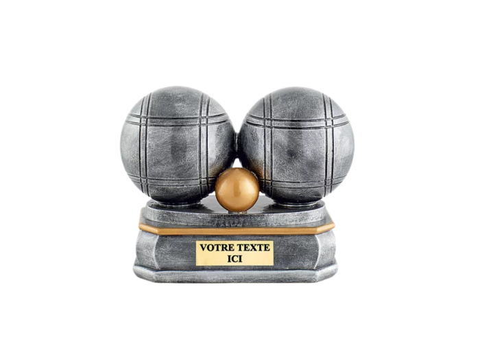 Trophee resine boule petanque 15x13cm