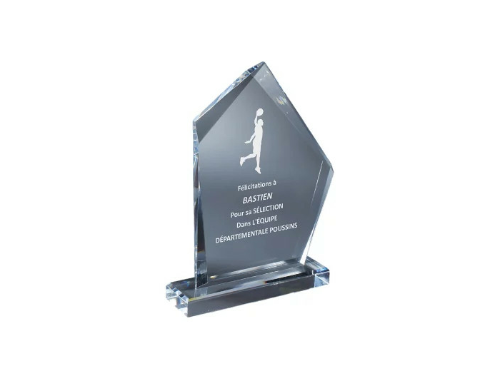 Trophee plexi epaiss 15mm h. 26 cm