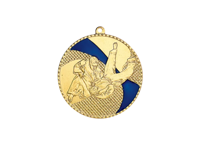 Medaille frappee fer judo 50mm