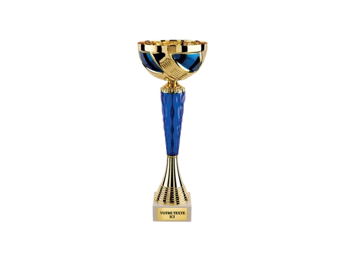 Coupe class or/bleu h 31cm d 120mm