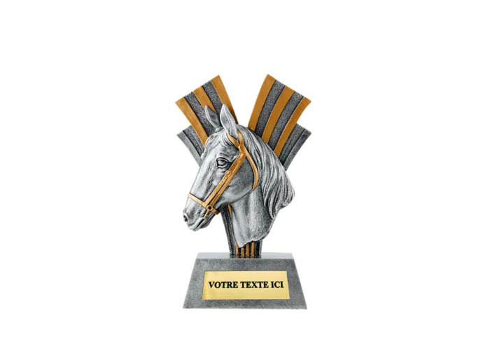 Trophee resine tete de cheval h.21 cm