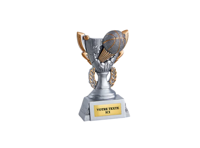 Trophee resine discip basket-ball h 11cm