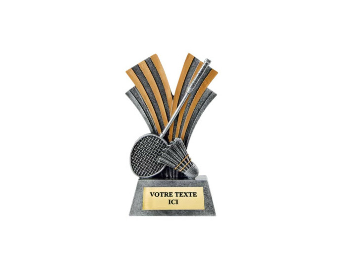Trophee resine badminton h.18 cm