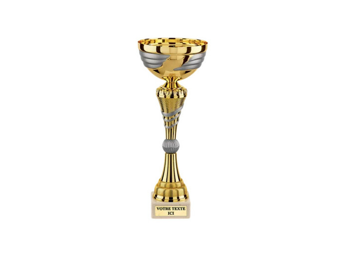 Coupe or/argent mat h.30cm bol