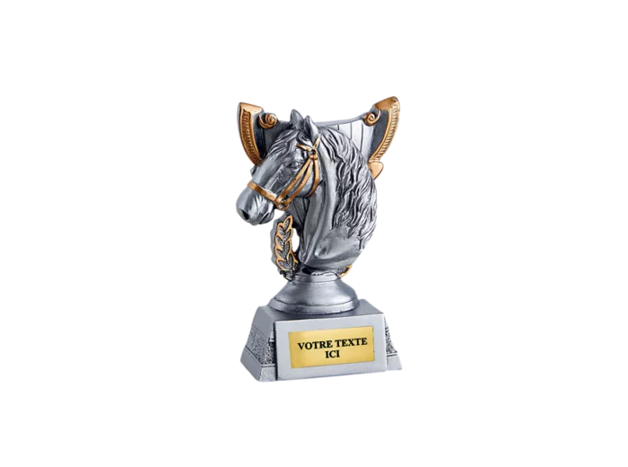 Trophee resine discip equitation h 11cm