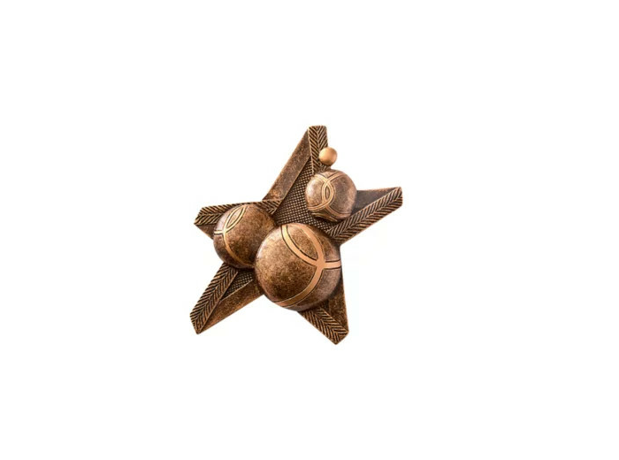 Applique resine etoile petanque hau