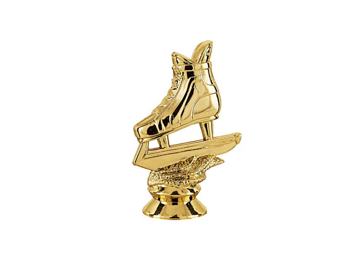 Sujet plastiq or patin glace h.7cm