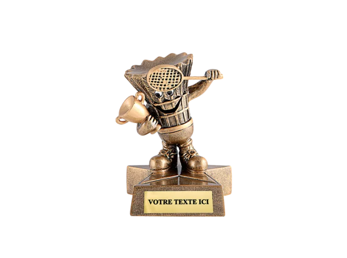 Trophee resine badminton h. 10 cm