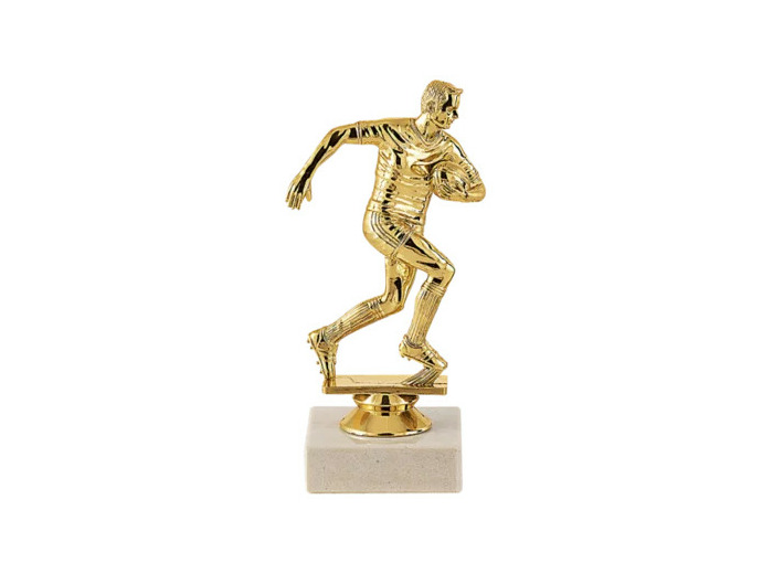 Trophee sujet plas or rugby h 16 cm