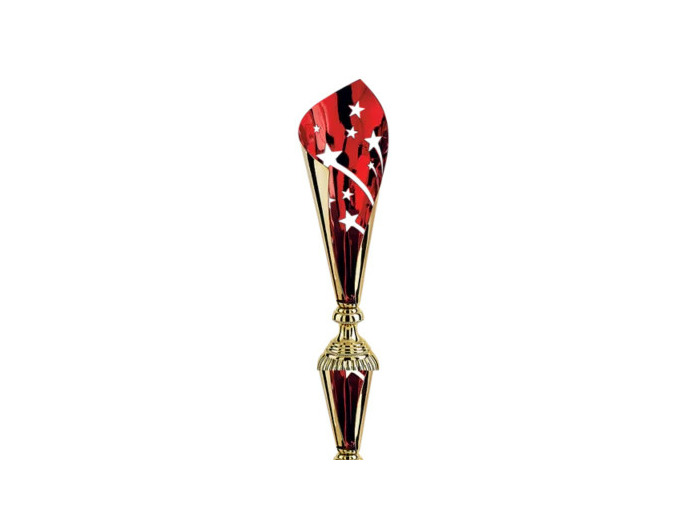 Coupe classique or/rouge h 46 cm