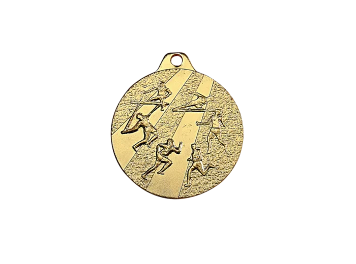 Medaille frappee fer or athletisme 32mm