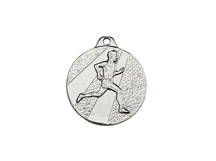 Medaille frappee fer argent running d 32 mm
