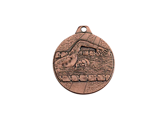 Medaille frappee fer brz natation d 32mm