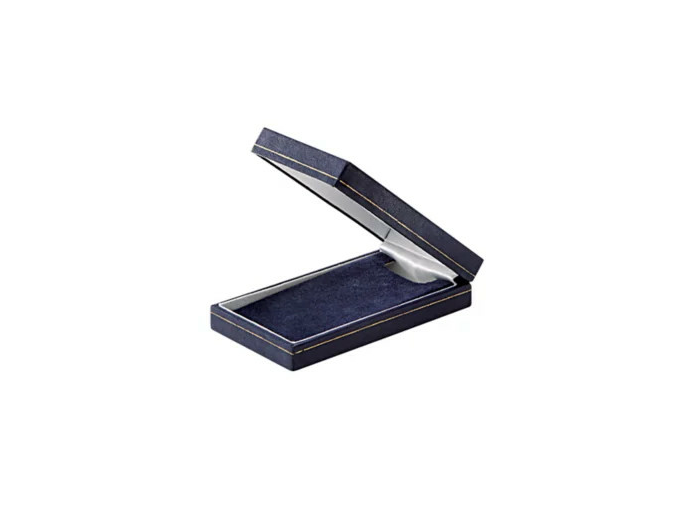 Ecrin simili cuir bleu 116x6x25