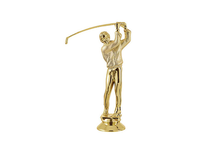 Sujet plastique or golf ho h.13cm