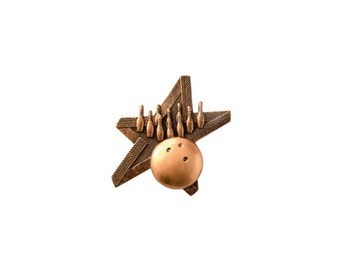 Applique resine etoile bowling haut