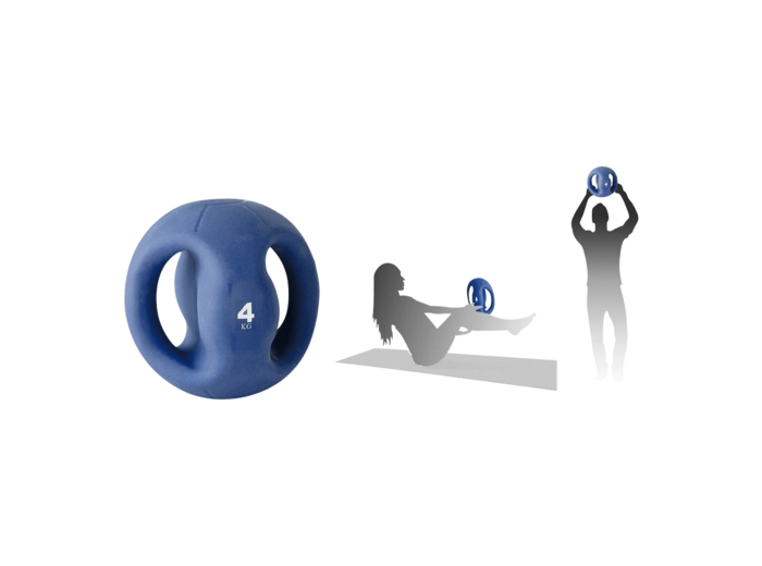 Medecine ball avec poignees 4 kg