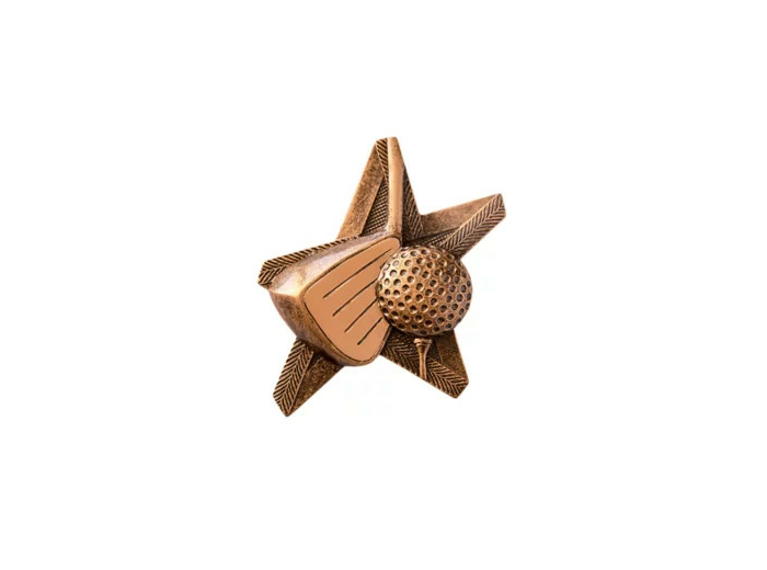 Applique resine etoile golf hauteur