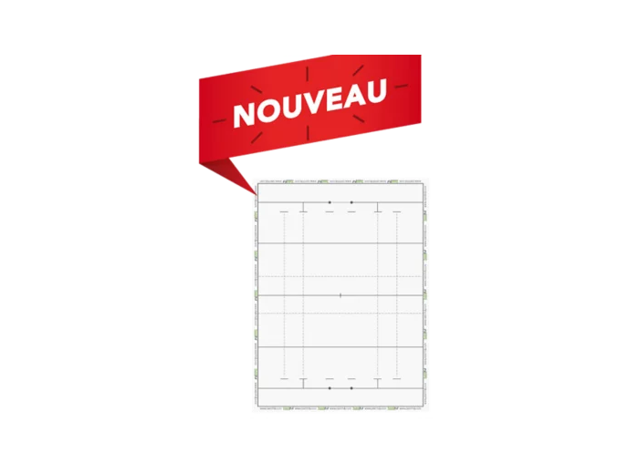 Tableau effacable taktifol rugby