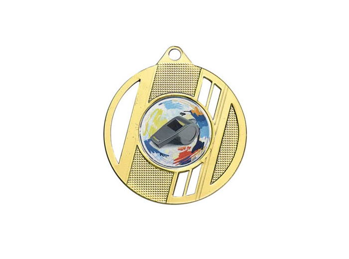 Medaille fer a trou diam50mm or