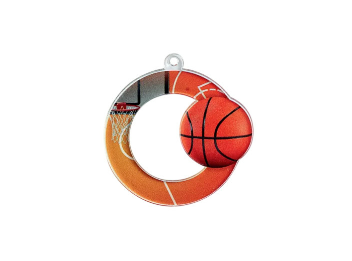Medaille plexi diam50 basket