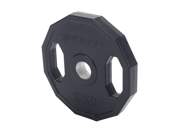 Disque olympique caoutchouc poignees 15 kg