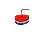 Disques de repérage bleu-blanc-roug
