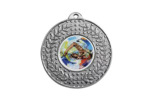 Medaille porte-centre fer argent 50mm