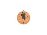 Medaille en bois rugby diametre 50