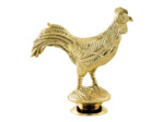 Sujet plastique or coq h.10cm