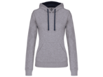 Sweatshirt capuche contrastée femme