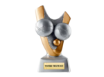 Trophee resine boule de petanque h.14 cm