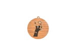 Medaille en bois tennis diametre 50