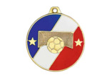 Medaille frappee fer foot 50mm or