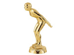 Sujet metal or natation fe h.10cm