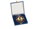 Ecrin bleu pr medaille 87mm 13x13cm