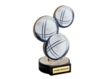 Trophee bois petanque h 20 cm