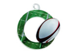 Medaille plexi diam50 rugby