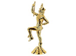 Sujet plastique majorette or h.11cm