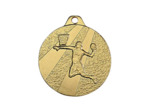 Medaille frappee fer or basketd 32mm