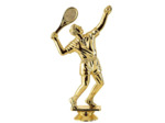 Sujet plastique or tennis ho h.16cm