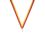 Ruban medaille rouge/jaune fin 80x1cm