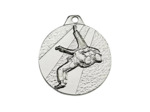 Medaille frappee fer argent judo d 32 mm