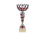 Coupe argt/rouge h.37cm diam160mm