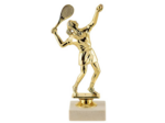 Trophee sujet plas or tennis h 18cm